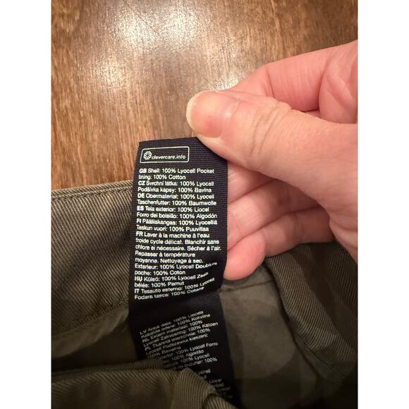 & Other Stories Women's Green Tapered Front High Rise Trouser Pants Size 4 - Picture 4 of 12